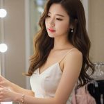 가게에서 옷을 디스플레이하는 모습