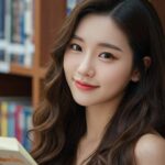 도서관에서 책을 읽는 모습