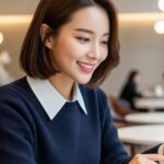 연금상품 비교하는 화면 보는 장면