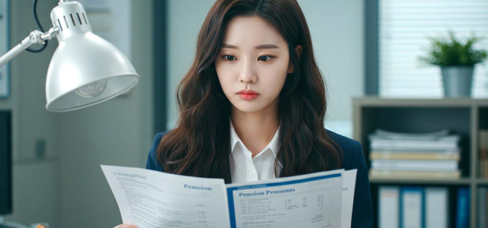 연금 관련 기사 읽는 모습