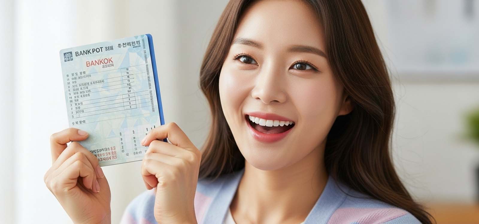 연말정산 서류를 들고 있는 여자