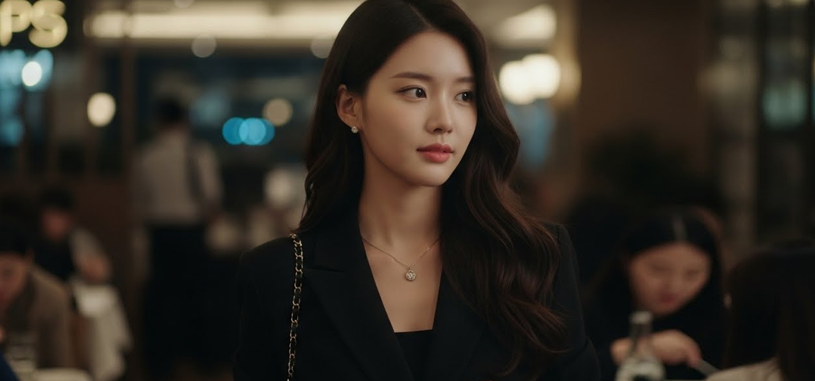빕스 매장을 걸어다니는 모습