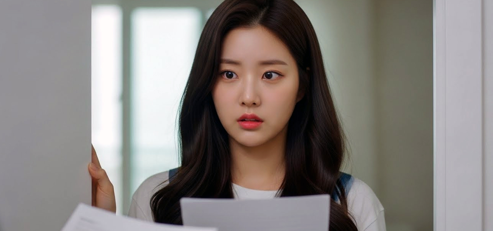 현관에서 안내문을 전달받는 순간