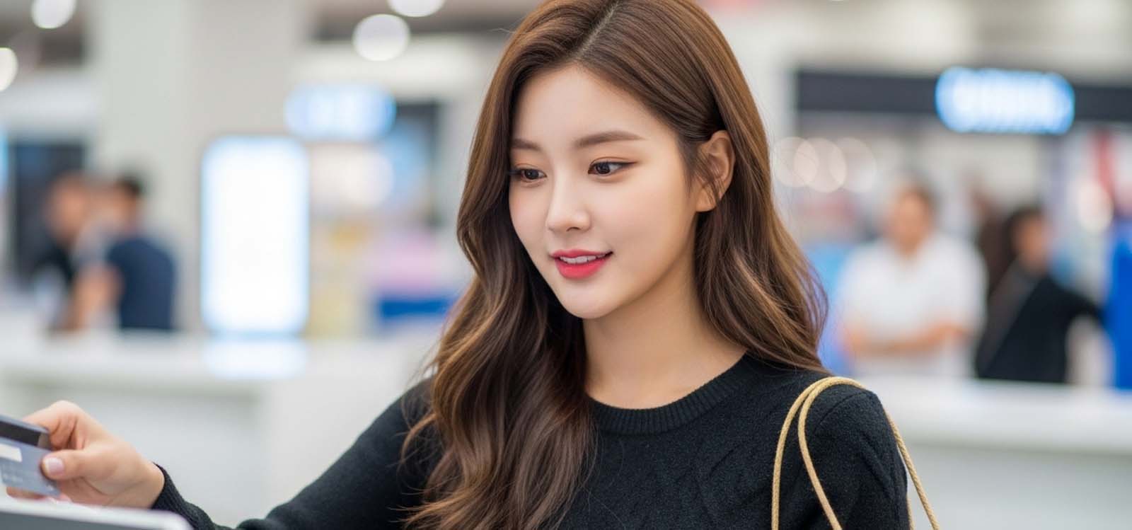 카드 결제하는 모습