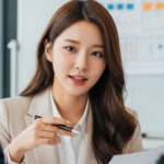 동료에게 업무 설명을 하는 모습