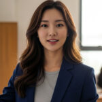 학원 강의에서 발표하는 모습