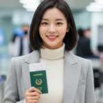 탑승 게이트로 빠르게 걸어가는 모습