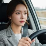 운전을 하고 있는 여자