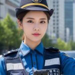 승용차 5부제 주제로 도로에서 차량 통제 안내를 하는 모습