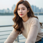 자전거 타고 한강 달리는 모습