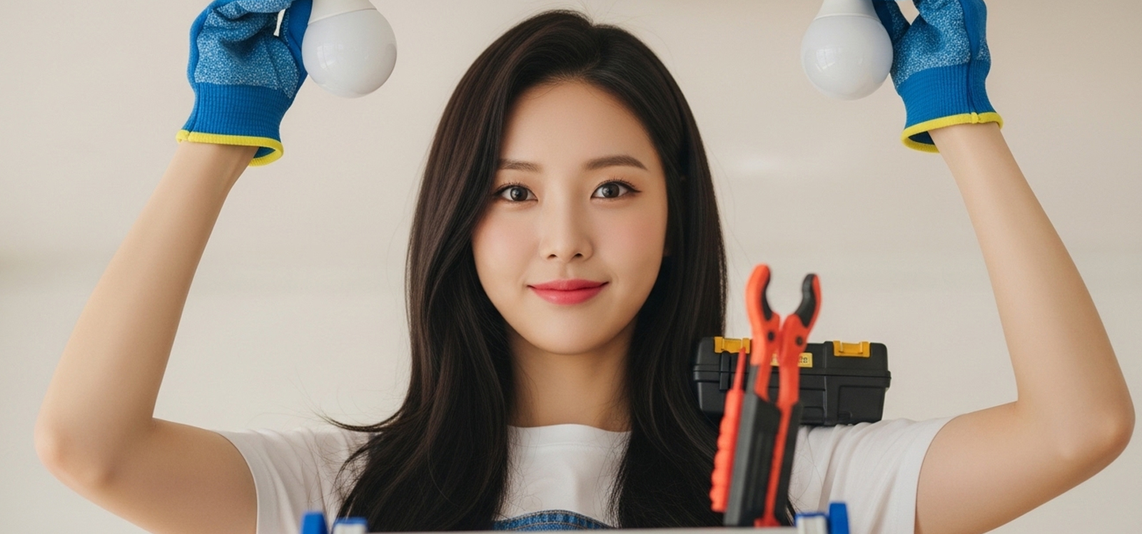 전등 교체하는 모습