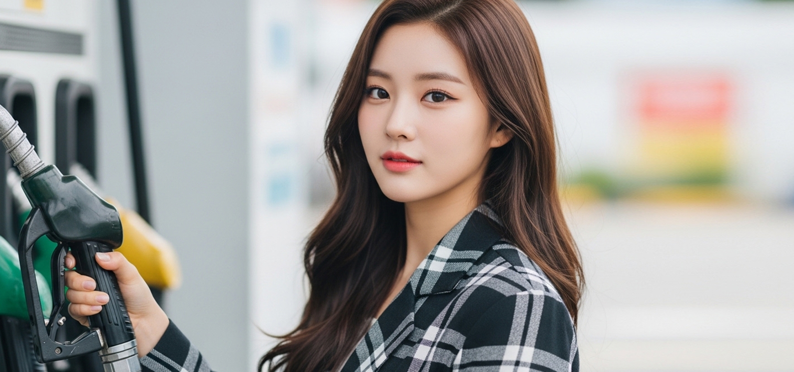 차량에 주유하는 모습