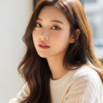 카페 창가에서 햇살 받으며 책 정리하는 모습