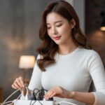 멀티탭 스위치를 끄는 모습