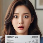전기요금 고지서 보고 놀라는 모습