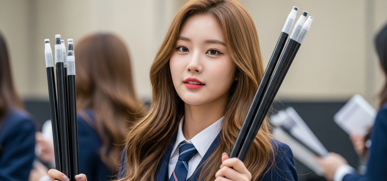 캠퍼스 축제에서 공연 준비하는 모습