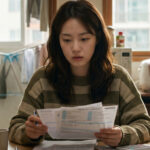 공과금 고지서 확인하는 모습