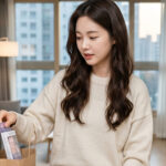 귀가 후 짐을 정리하는 모습