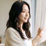 창문 열고 아침 환기하는 모습
