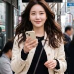 버스를 기다리는 모습