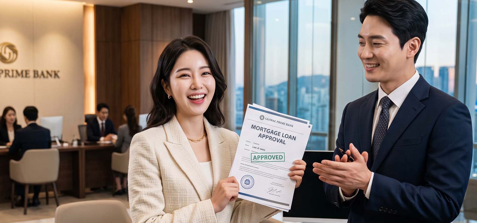 서류 들고있는 여자