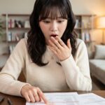 계약서를 보고 충격받는 모습