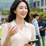 캠퍼스 잔디에서 친구들과 토론하는 대학생