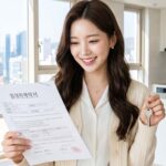 부산에서 새 원룸 계약을 확인하는 모습