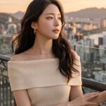 발코니에서 바람을 느끼는 모습