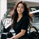 차량에서 내리는 모습