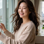창문을 열어 환기하는 모습