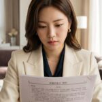 계약서를 보며 고민하는 모습