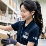 창고에서 재고를 정리하는 근로자