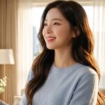 아침에 거실 커튼 활짝 열기