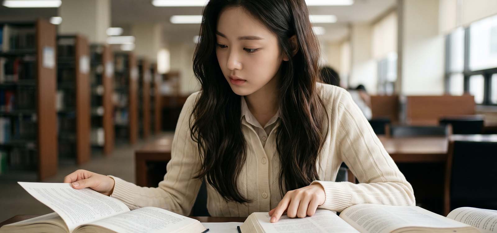 책을 보는 여자