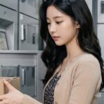 아파트 우편함에서 택배를 꺼내는 모습