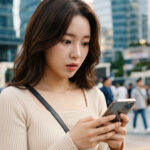 승인 여부를 확인하고 안도와 놀람이 섞인 모습