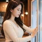 주류 냉장고에 새로 입고된 술을 채우는 사장님
