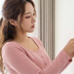 달력 일정을 정리하는 여성
